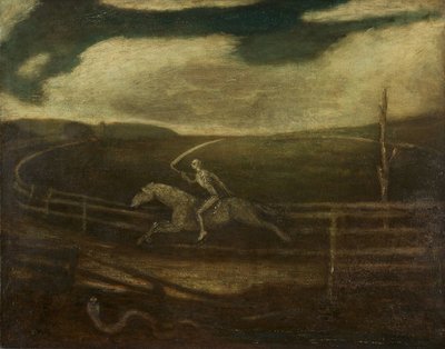 De renbaan (Dood op een bleke paard) door Albert Pinkham Ryder